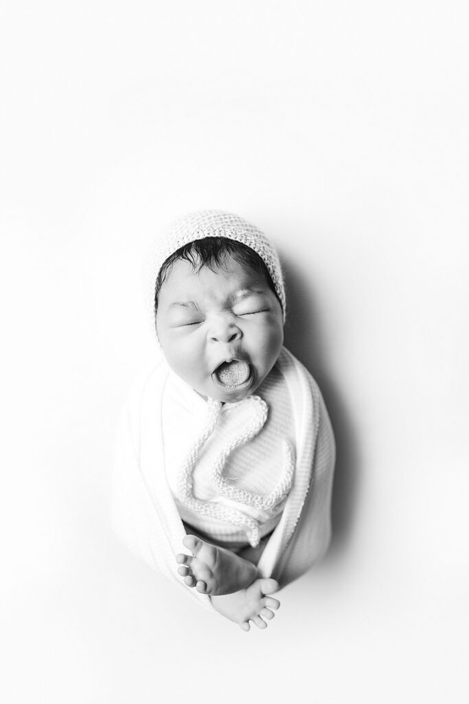 natural newborn photography wrapped